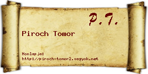 Piroch Tomor névjegykártya